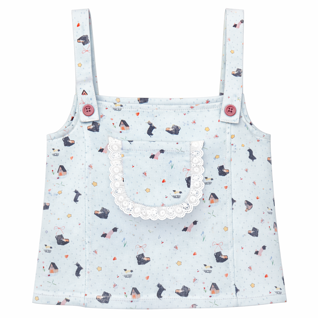 Blue Pinafore Set
