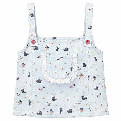 Blue Pinafore Set