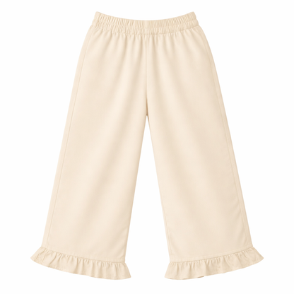 cream ⁠Ruffle Top & Pant Set
