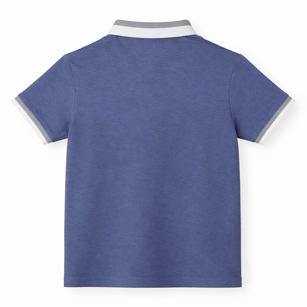 ⁠Blue Heather Polo Tee