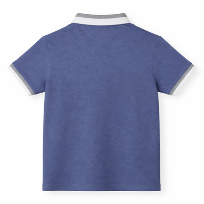 ⁠Blue Heather Polo Tee