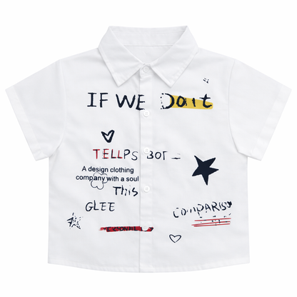 Minimal Scribble Graphic Shirt