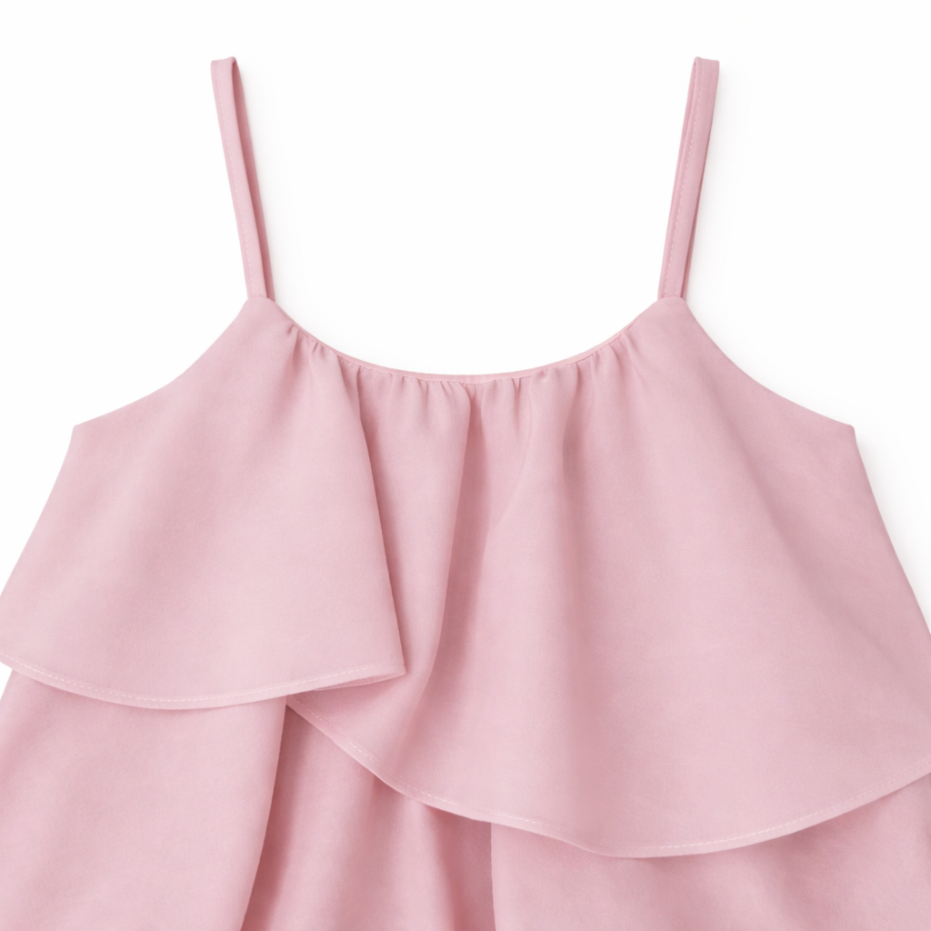 Blush bow ruffle coord set