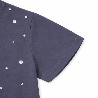 Grey Studded Detail Tee