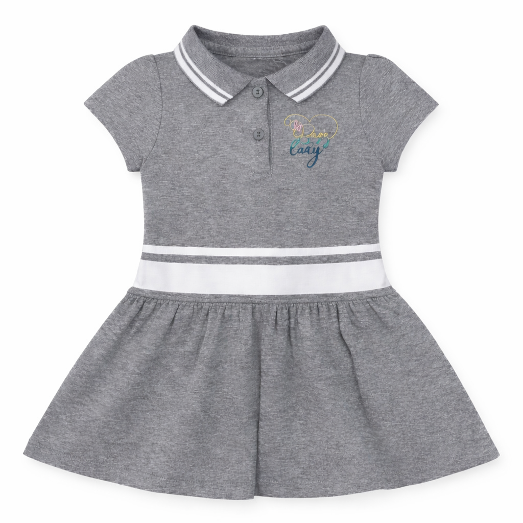 Grey Polo Style Dress