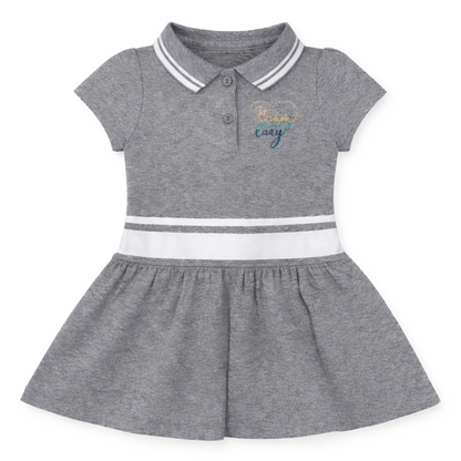 Grey Polo Style Dress