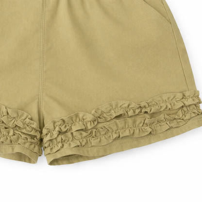 Olive Ruffle Coord Set