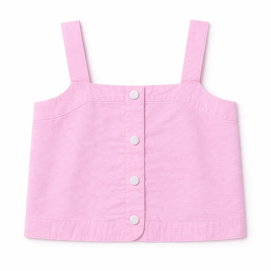 Pink Strap Top & Skirt Set