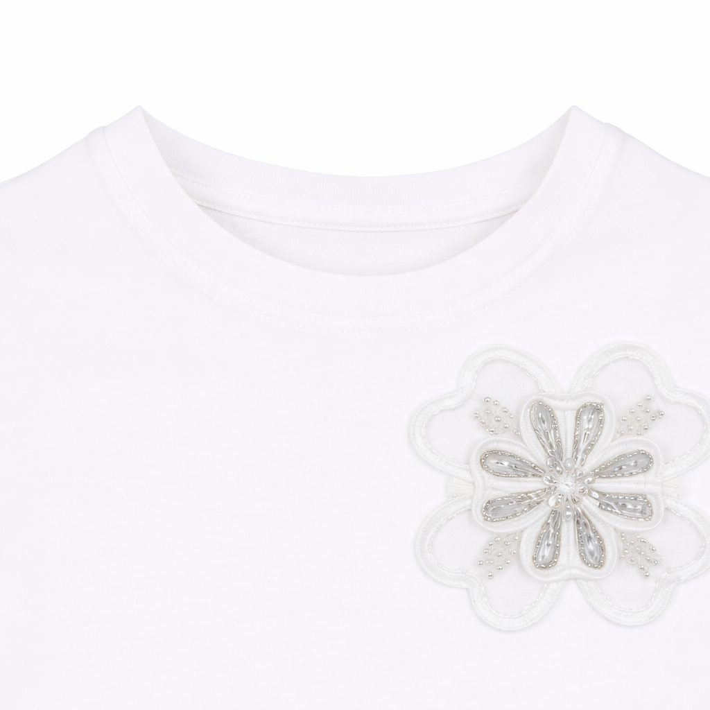 Classic Floral Appliqué Tee