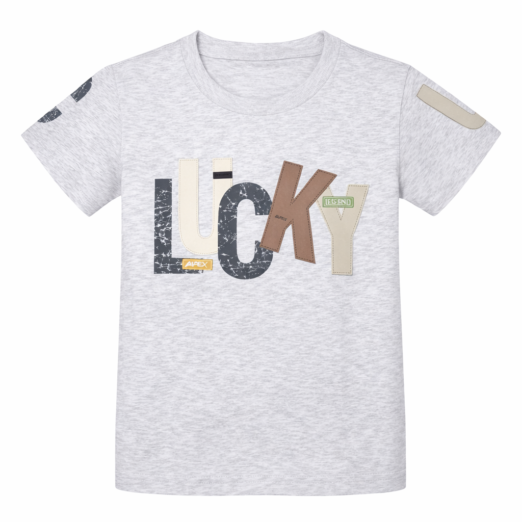 Grey Lucky Graphic Tee
