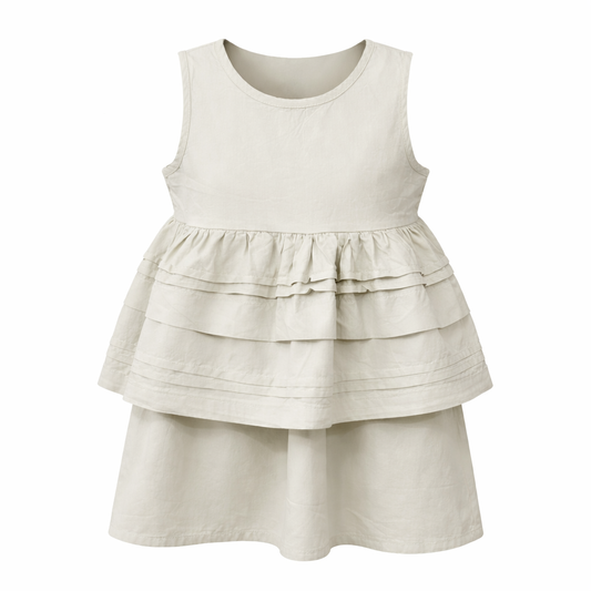 ⁠Layered Frill Sleeveless Dress