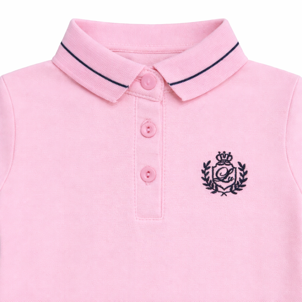 pink Royal Crest Polo Dress