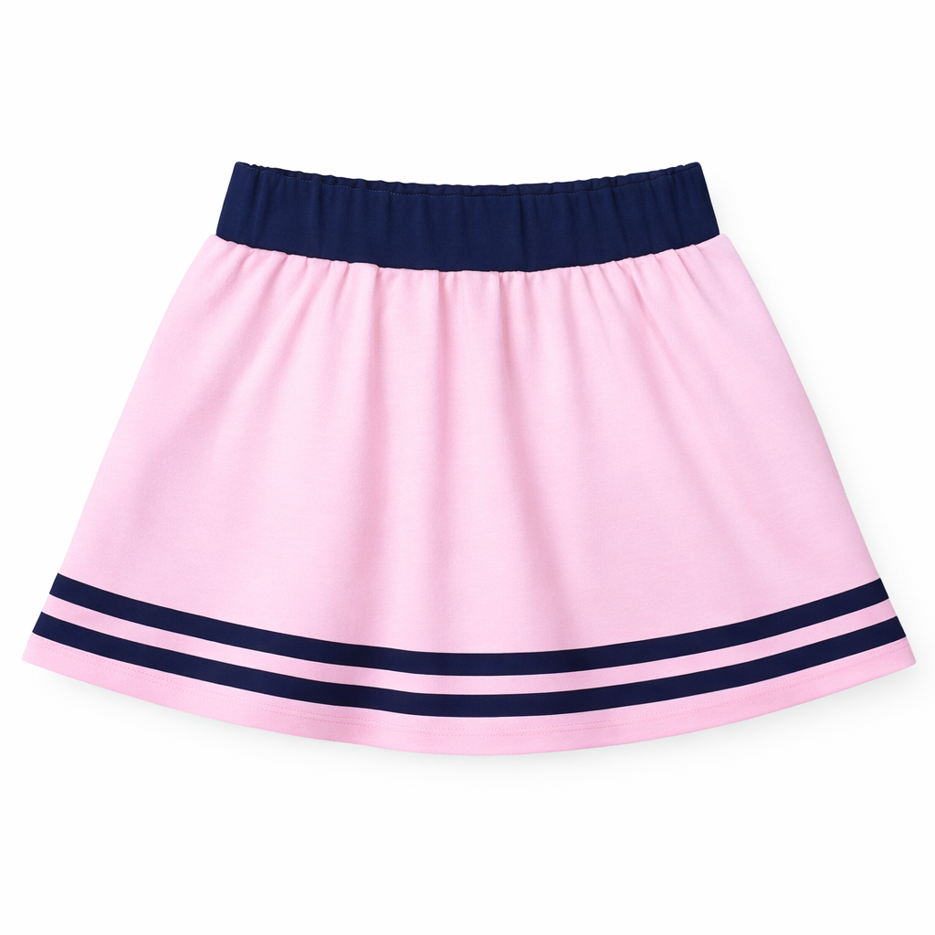 Pink Polo Pleated Skirt Set