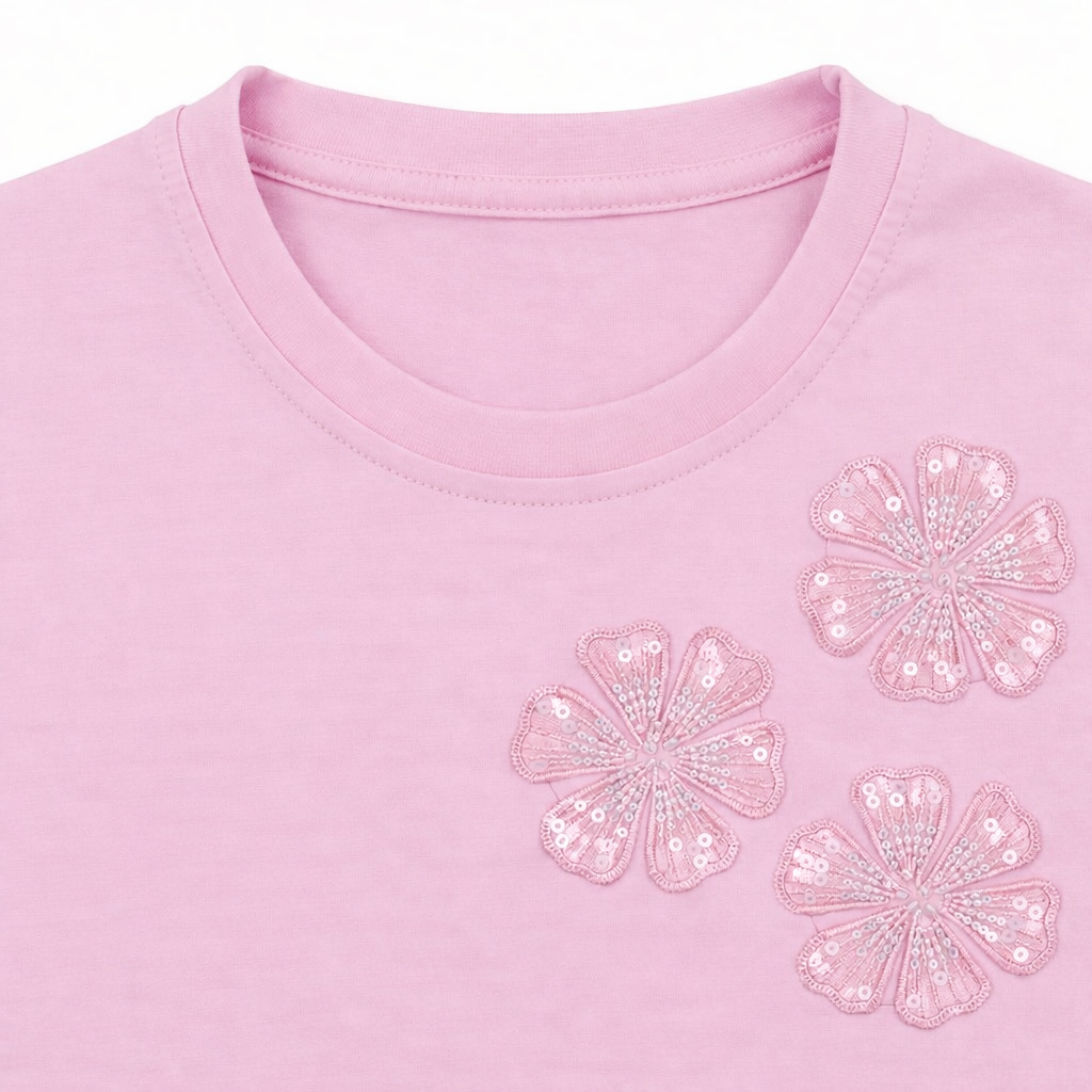 Floral Embellished Tee