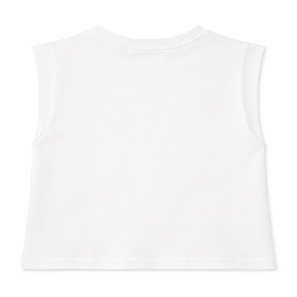 Ivory Studded Sleeveless Top