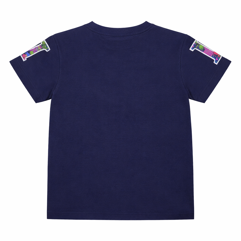 Navy Blue “Brave Time” Graphic T-Shirt