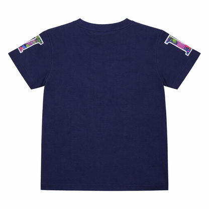 Navy Blue “Brave Time” Graphic T-Shirt