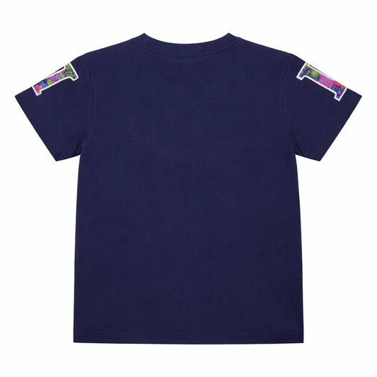 Navy Blue “Brave Time” Graphic T-Shirt