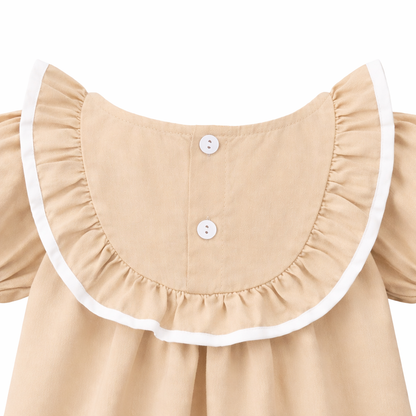 Floral Collar Puff Sleeve Dress
