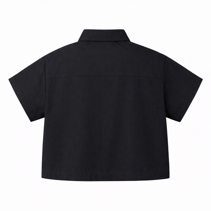 Black Utility Pocket Shirt