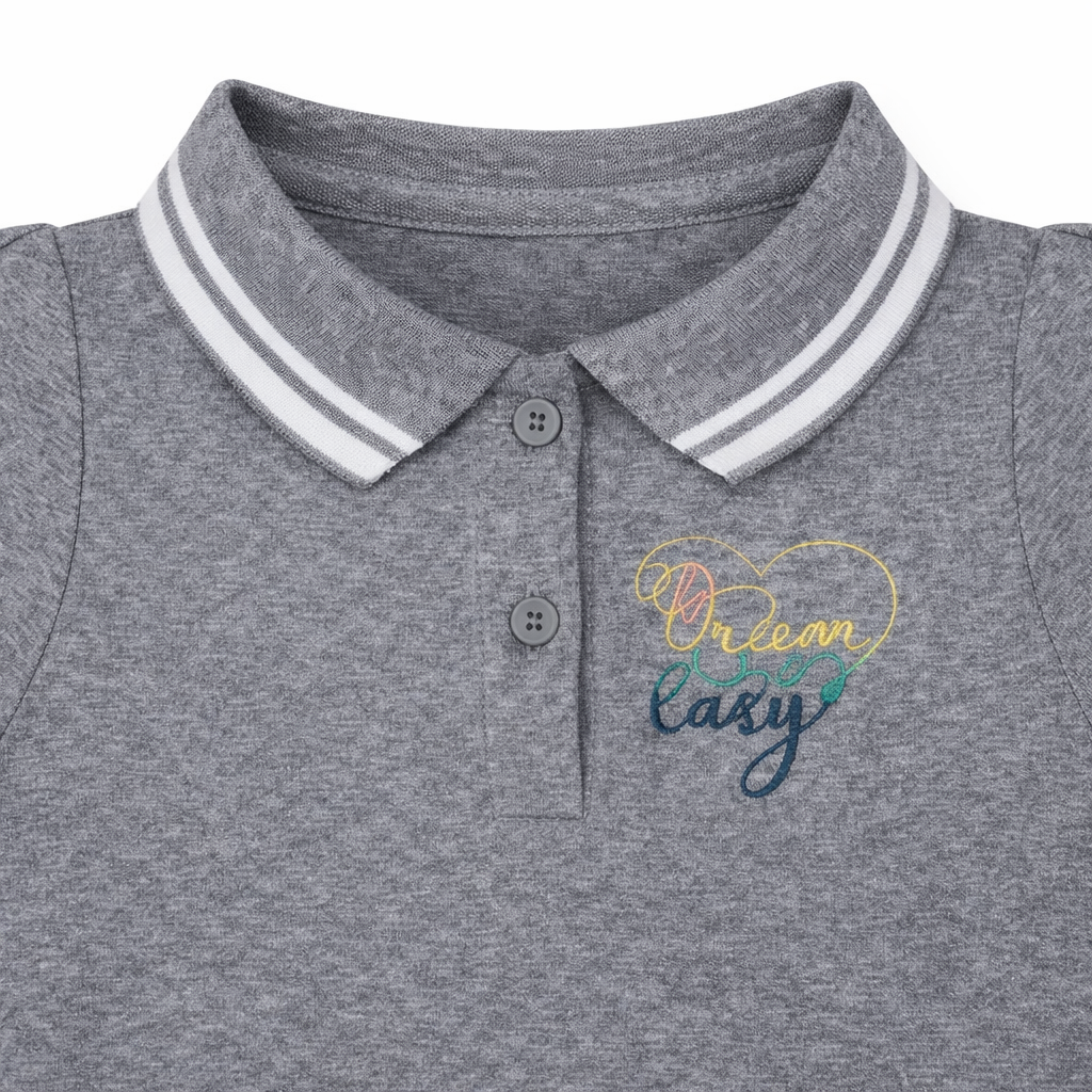 Grey Polo Style Dress