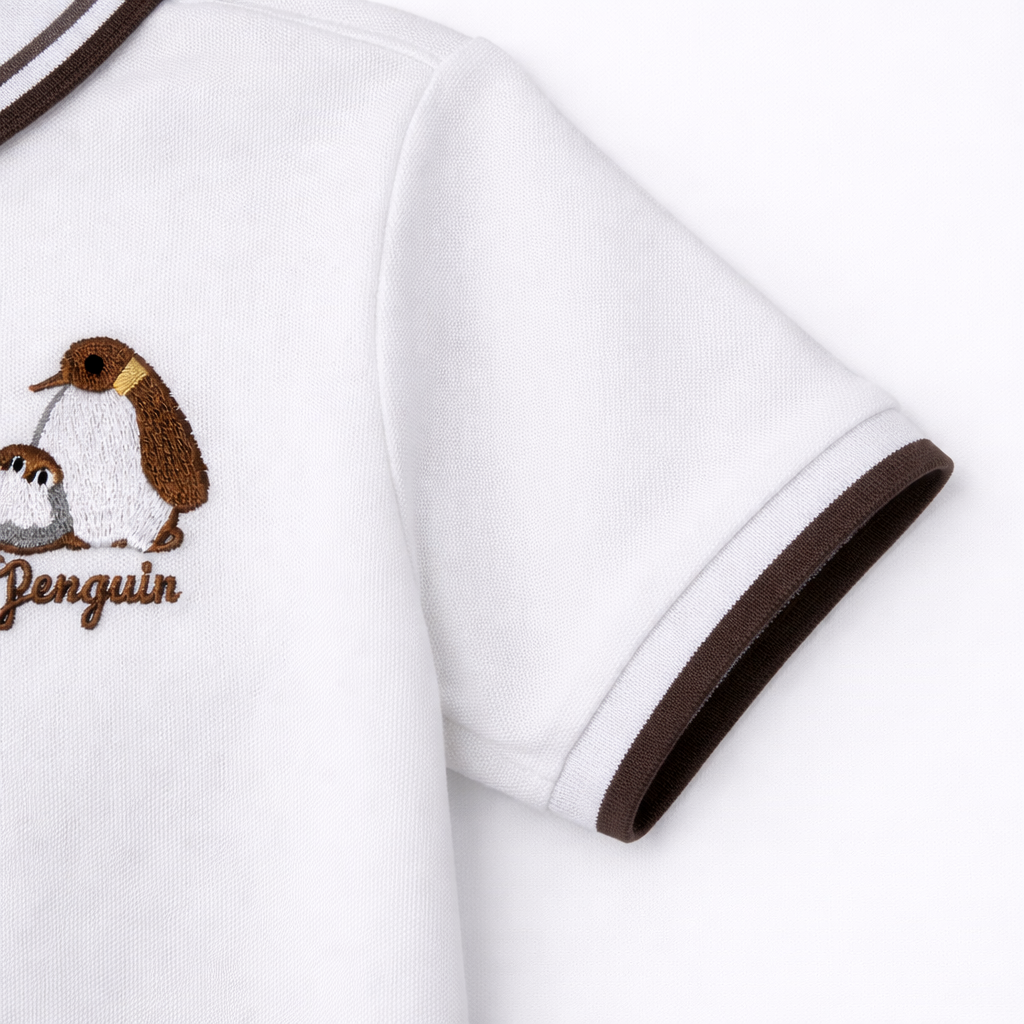 White Penguin Embroidered Polo Tee