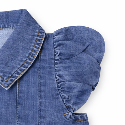 Denim Frill Sleeve Coord Set