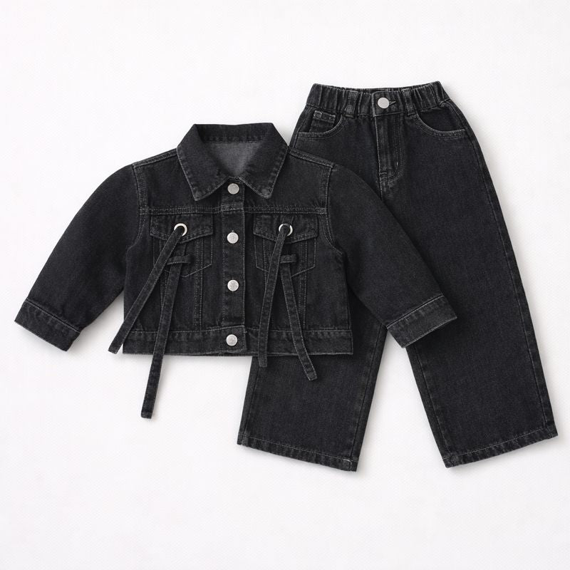 Black Denim Coordset