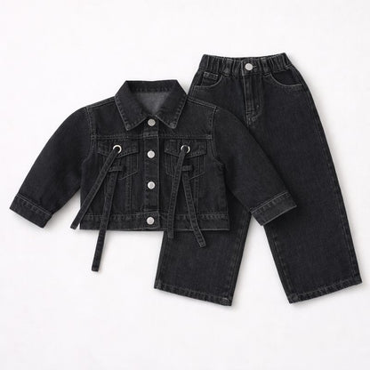 Black Denim Coordset