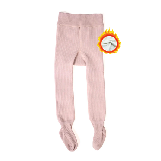 ⁠Ribbed Tights – Pink