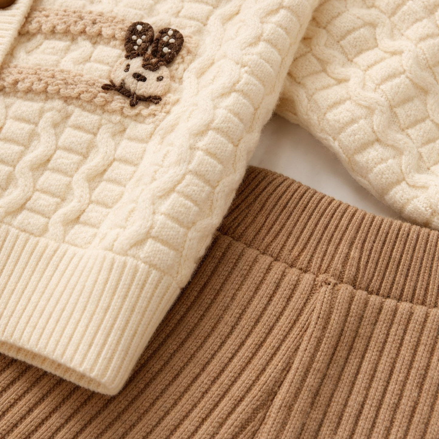 Beige & Cream Knit set