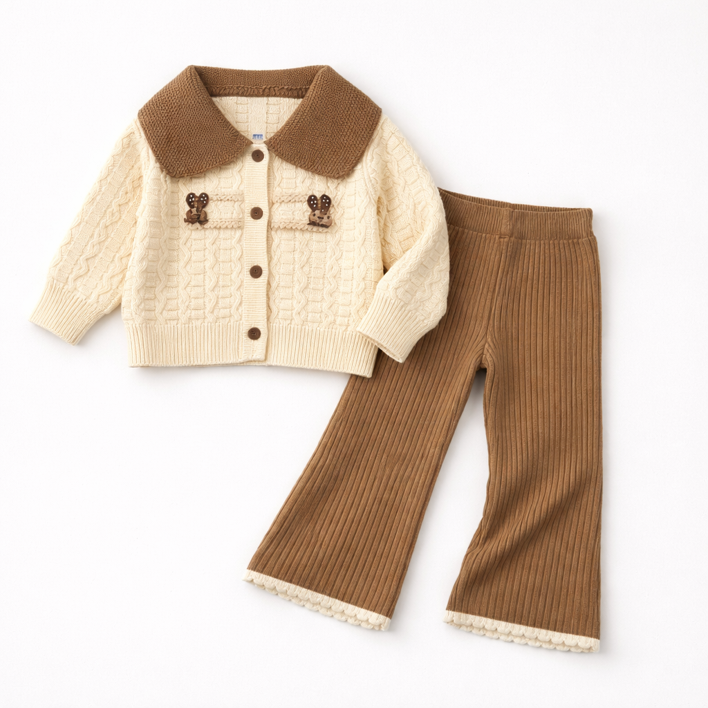 Beige & Cream Knit set