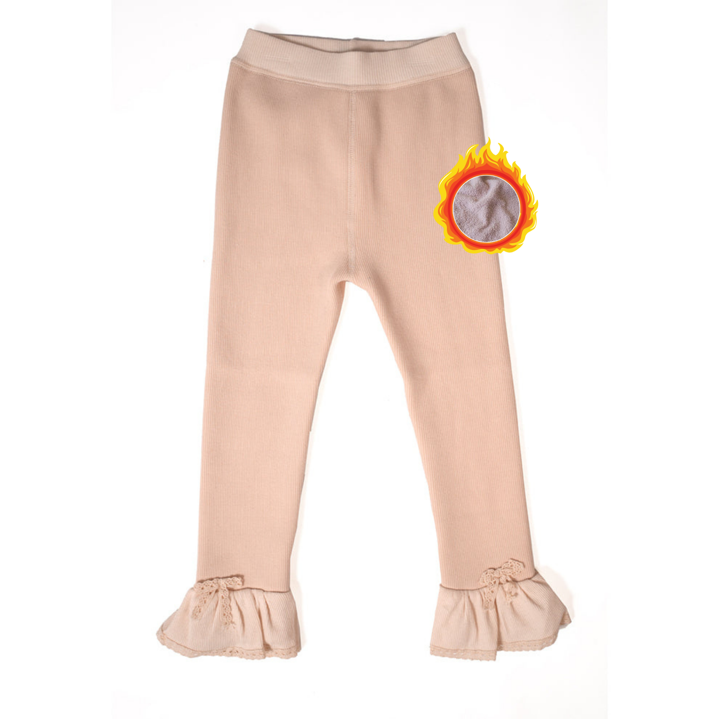 Light Pink Flared Hem Leggings
